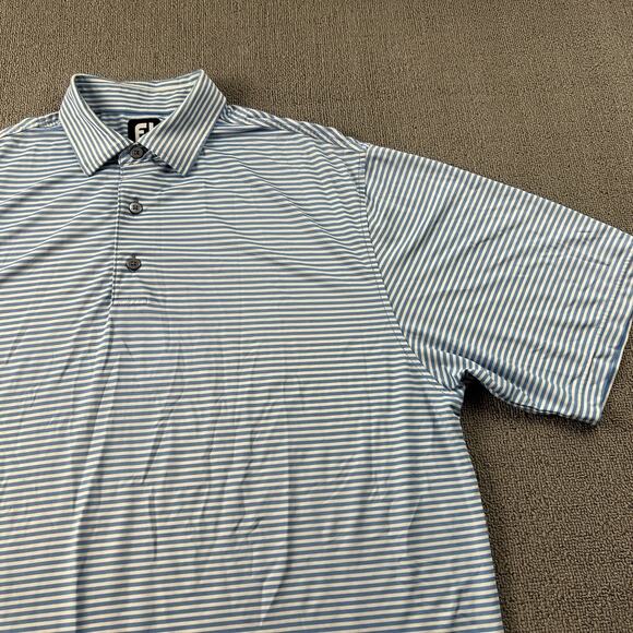 Footjoy Polo Shirt Adult Large Striped Short Sleeve Golf Golfing Casual Men's - Picture 4 of 15